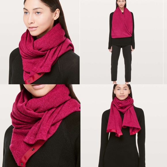 lululemon athletica Accessories - $148 Lululemon Cashmere Vinyasa Scarf in Heathered Dark Red Rare find! VEUC